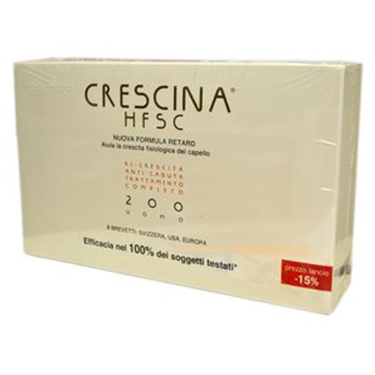 Labo Crescina HFSC Nuova Formula Retard 200 Uomo Trattamento Completo 20+20 Fiale
