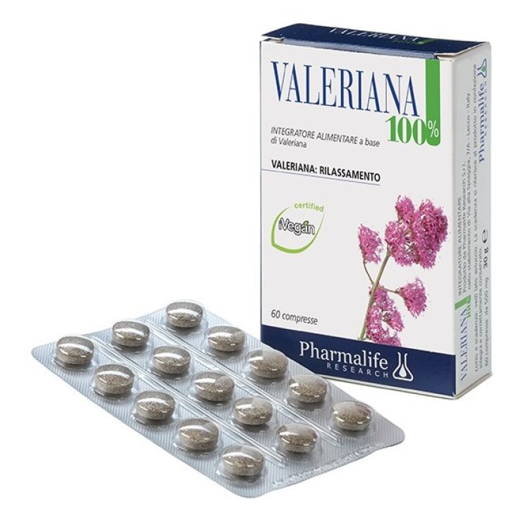Pharmalife Research Valeriana 100% Integratore Alimentare 60 Compresse