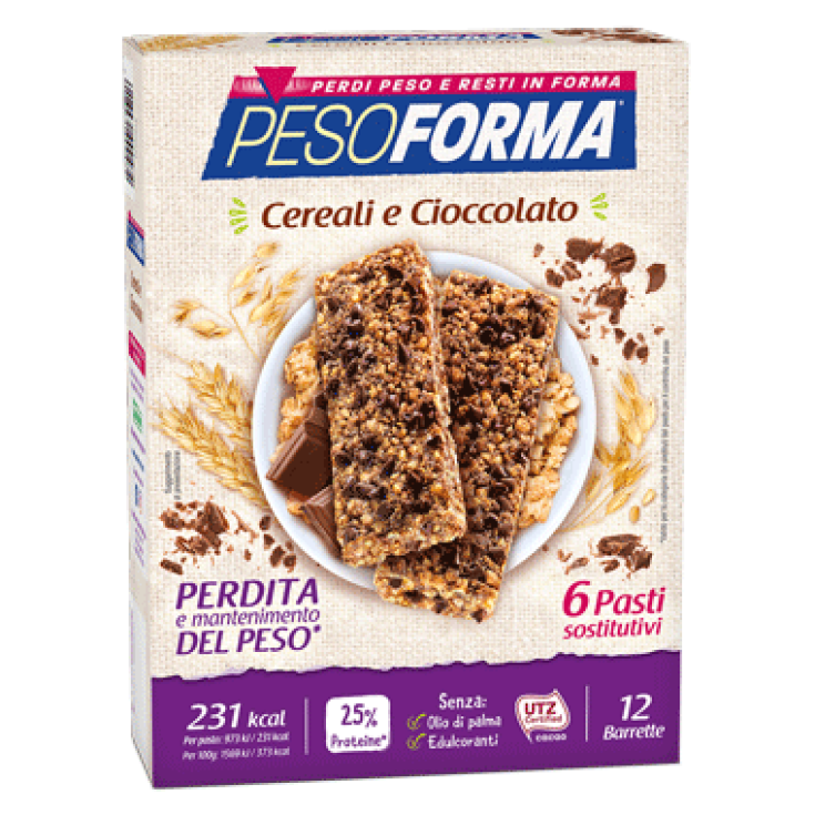Pesoforma Barrette Ai Cereali E Cioccolato 6 Pasti 12 Barrette Pesoforma Barrette Ai Cereali E Cioccolato 6 Pasti 12 Barrette