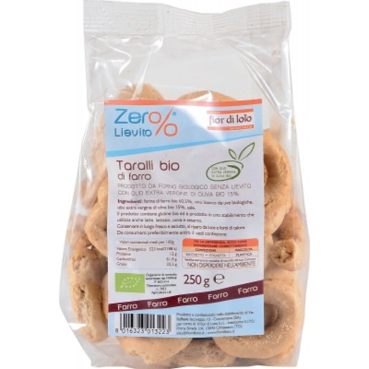 Fior di Loto Taralli Farro con Olio Extravergine Bio 250g