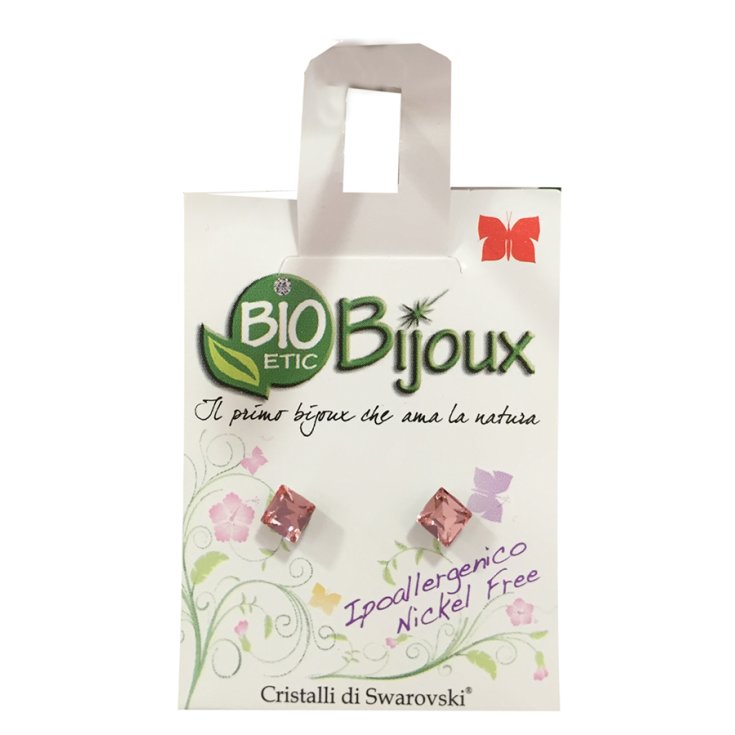 Bioetic Bijoux Orecchino Cubo 4 mm Light Rose