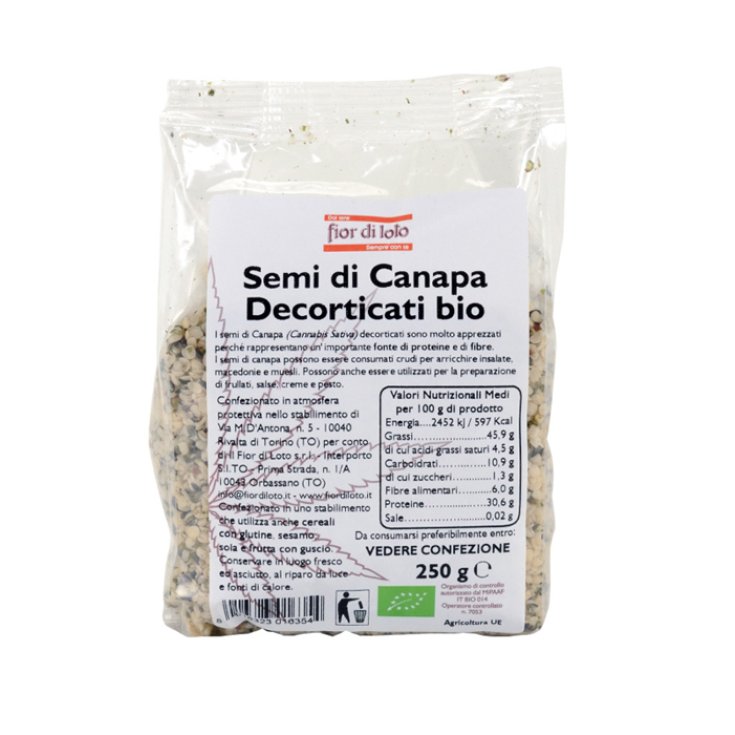 Fior Di Loto Semi Di Canapa Decorticato Biologico 250g