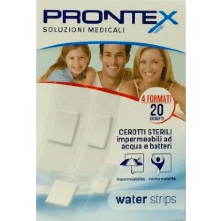 Safety Prontex Water Strips Cerotti Impermeabili 20 Cerotti Assortiti
