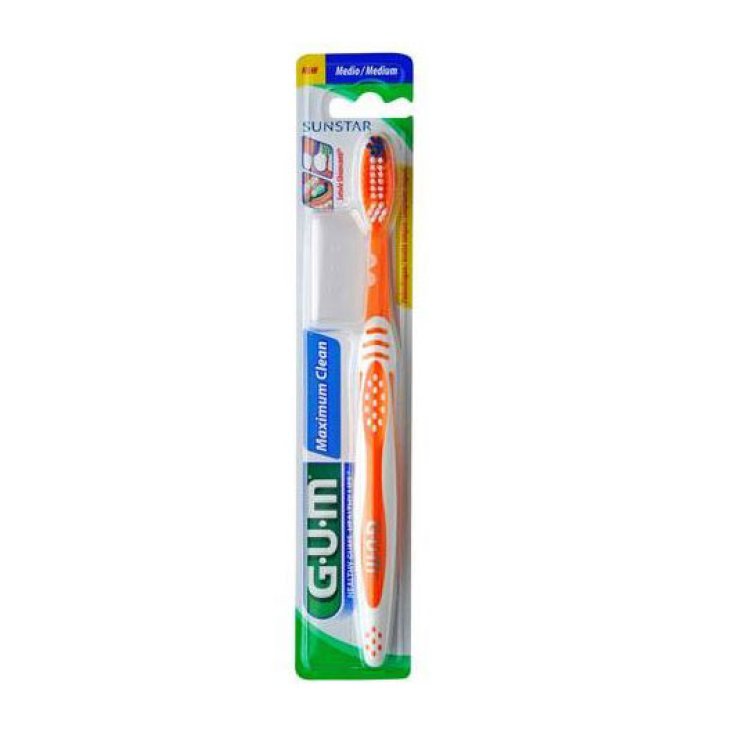 Gum Maximum Clean Spazzolino Setole Medie Testina Regolare