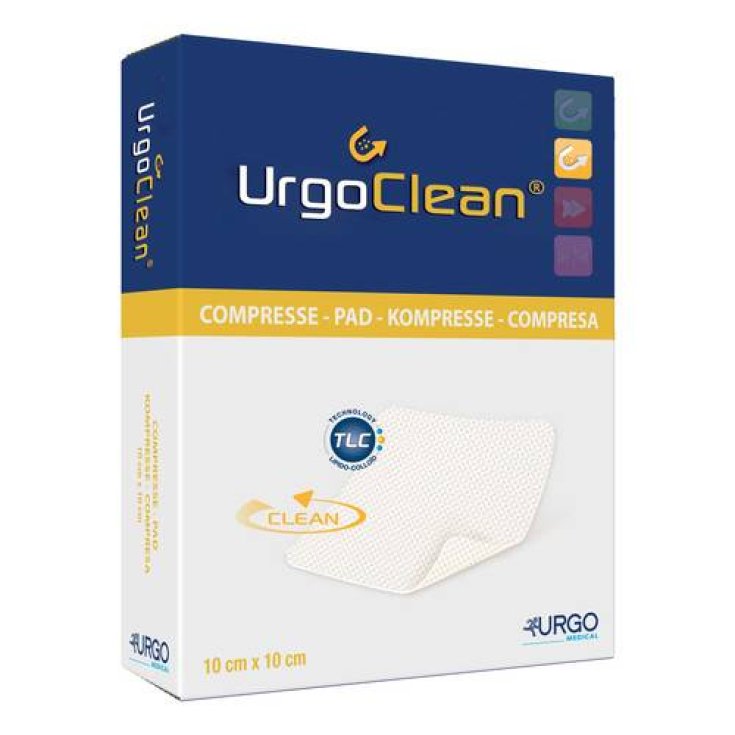 Urgo Urgoclean Medicazione Sterile Garze Compresse 10x10cm 10 Pezzi