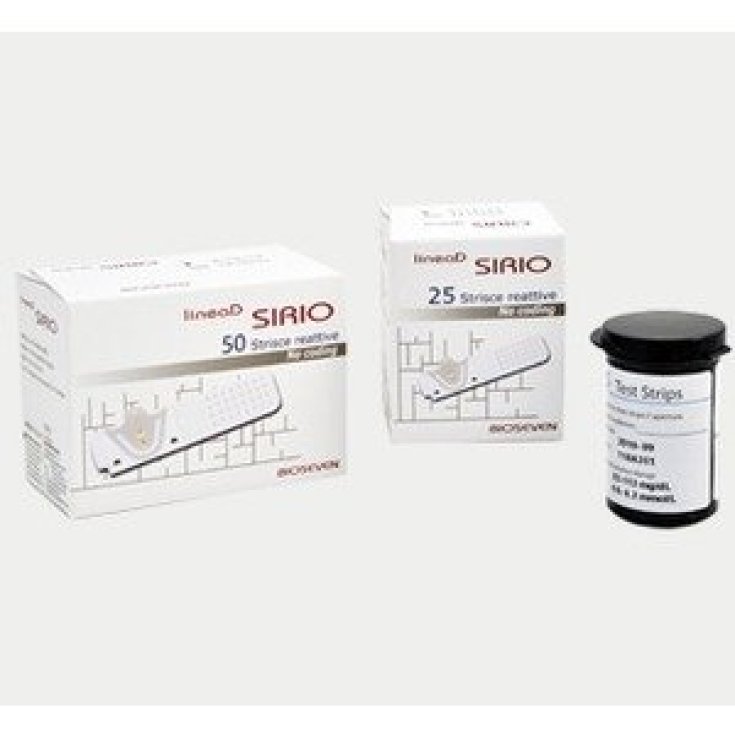 Bioseven Linea D Sirio Strisce Per La Misurazione Della Glicemia 50 Strisce