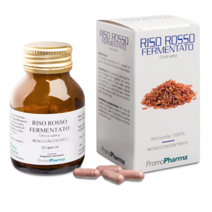 PromoPharma Riso Rosso Fermentato Monoconcentrato Integratore Alimentare 50 Capsule