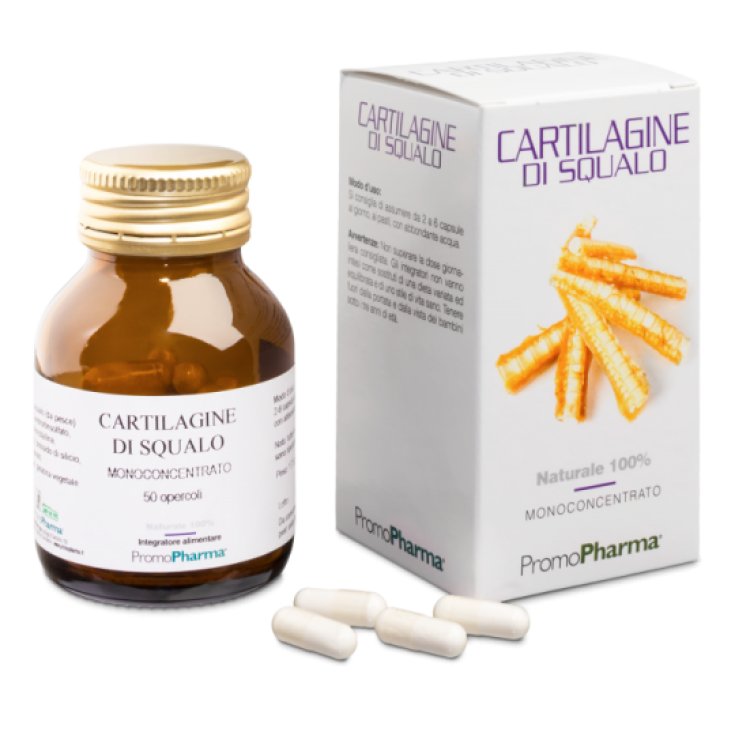 PromoPahrma Cartilagine Di Squalo Monoconcentrato Integratore Alimentare 50 Capsule