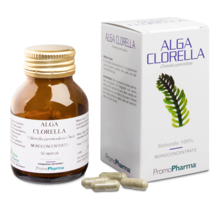 PromoPharma Alga Clorella Monoconcentrato Integratore Alimentare 50 Capsule