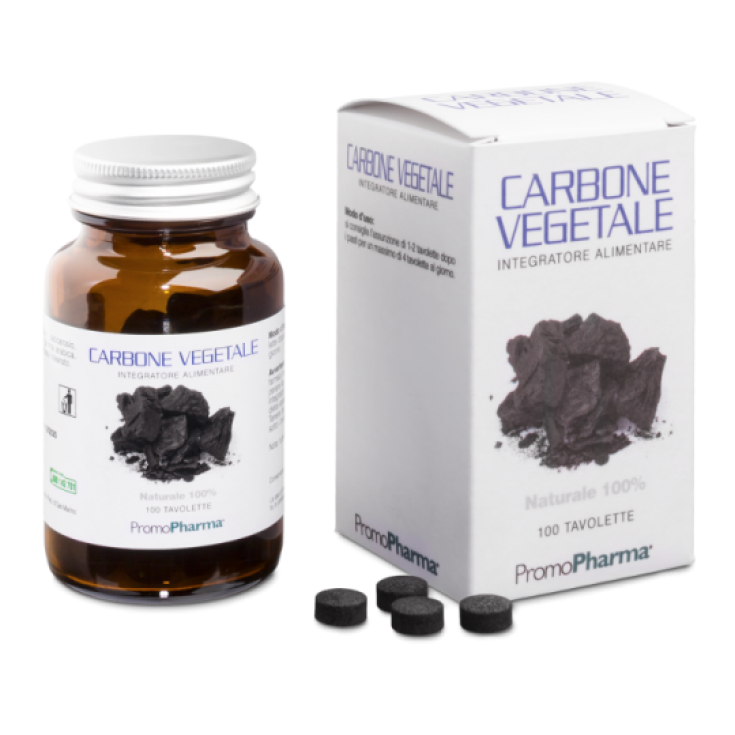 PromoPharma Carbone Vegetale Integratore Alimentare 100 Compresse