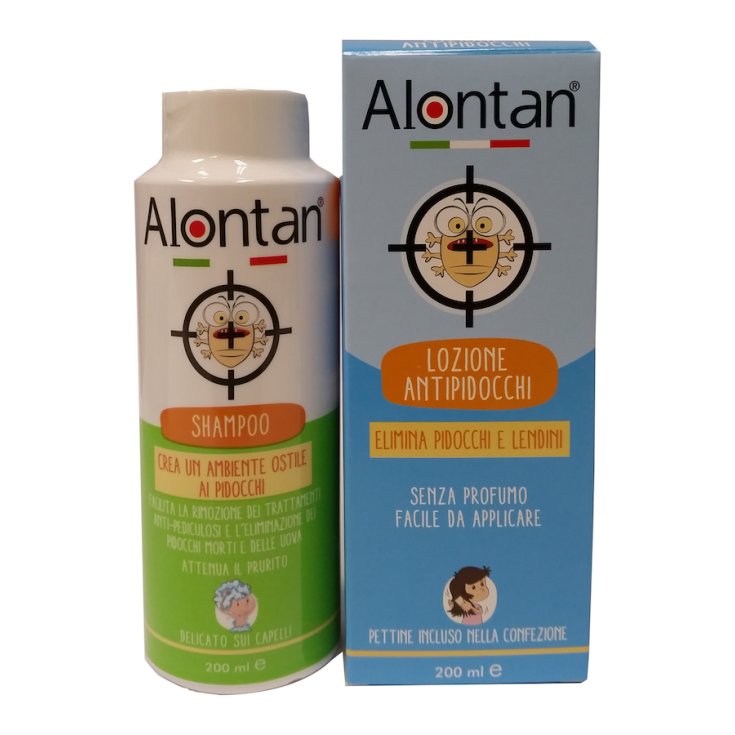 Alontan&reg; Lozione Antipidocchi + Shampoo Antipidocchii 2 Pack Da 200ml