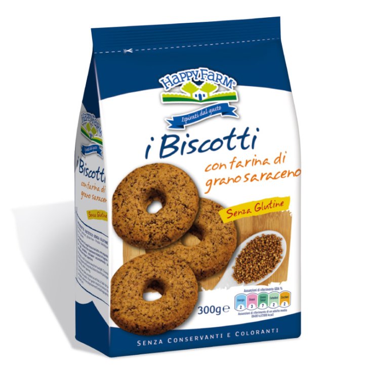 Happy Farm I BIscotti Con Farina Di Grano Saraceno Senza Glutine 300g
