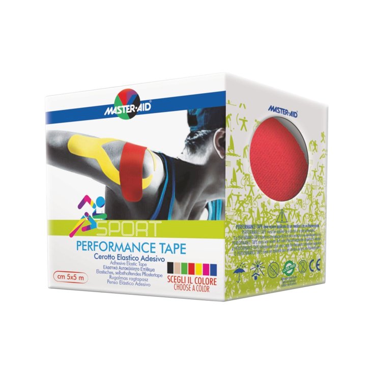 Master-Aid&reg; Sport Performance Tape Cerotto Elastico Adesivo Colore Giallo 5cm x 5m 1 Bobina