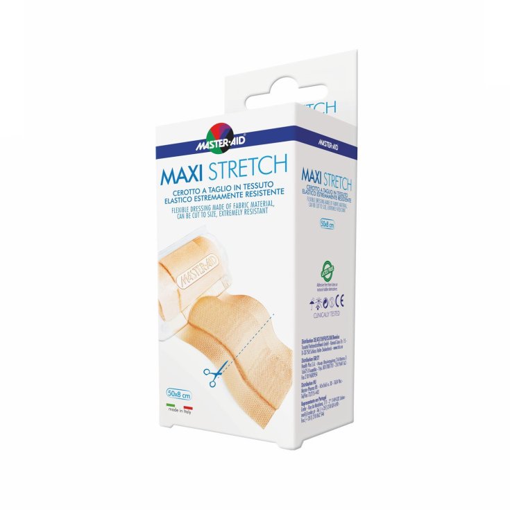 Master-Aid&reg; Maxi Stretch Cerotto A Taglio In Tessuto Elastico Estremamente Resistente 1 Pezzo 50x8cm