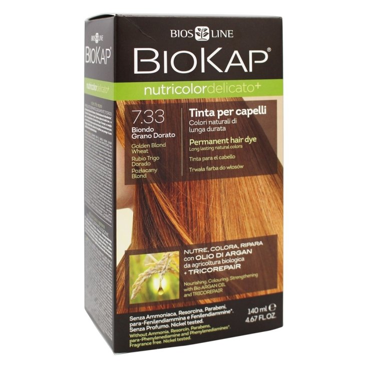 BioKap Nutricolor Delicato Tinta Per Capelli Tonalit&agrave; 7,33 Biondo Grano Dorato