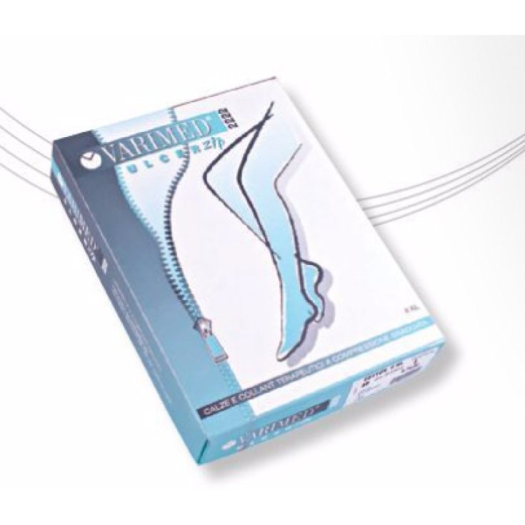 Varimed 2222 Ulcer Zip Collant Colore Luna Taglia 1