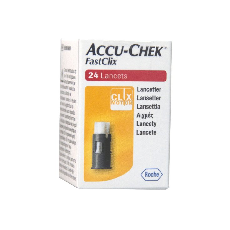 Roche Accu-Chek Fastclix Lancette Glicemia 24 Pezzi
