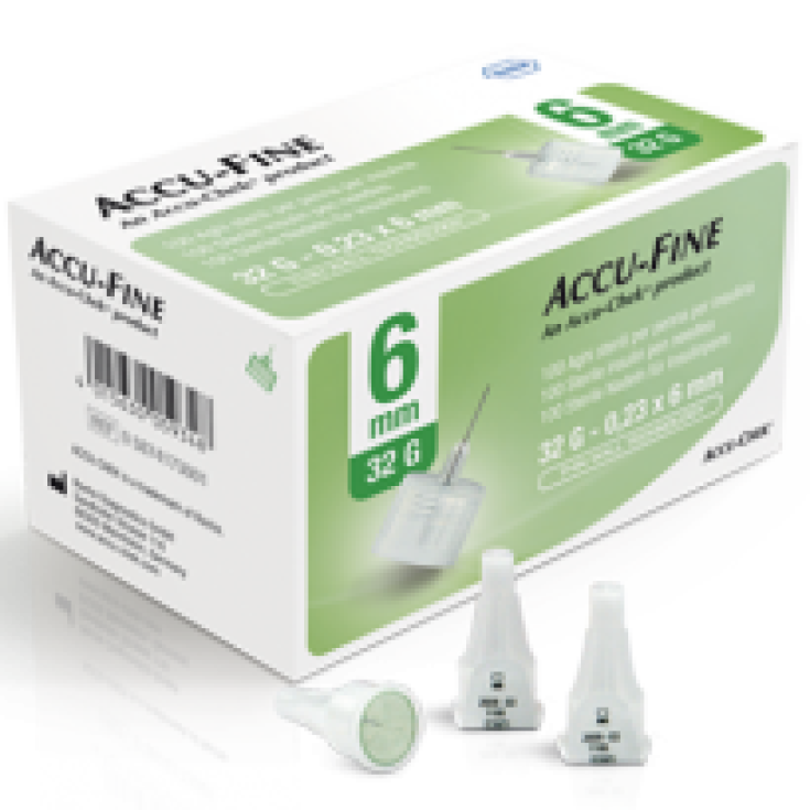 Roche Ago Accu-Fine Penna G32 6mm 100 Pezzi
