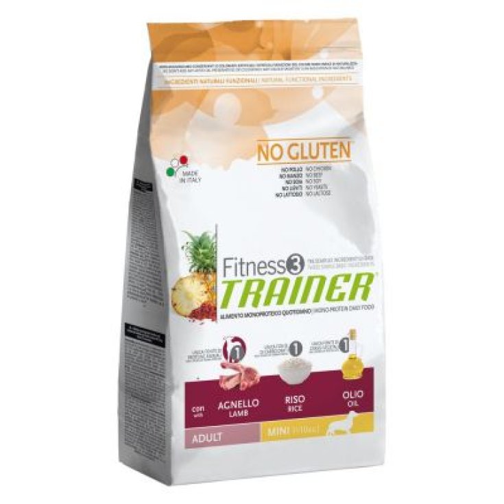 Trainer Fitness 3 Adult Mini Agnello Riso Olio Cibo Secco per Cani Senza Glutine 150g