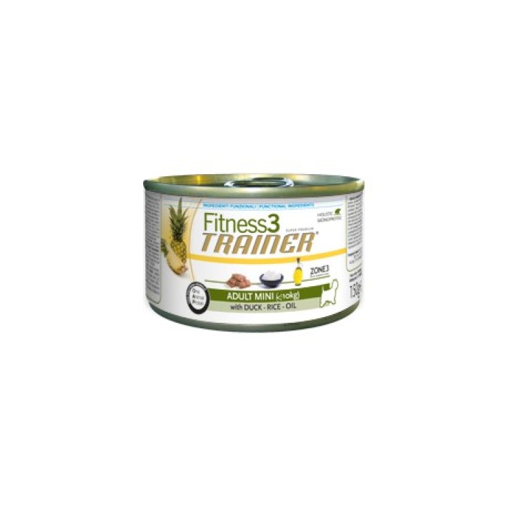 Trainer Fitness 3 Adult Mini Mangime Umido Gusto Anatra Riso E Olio 150g