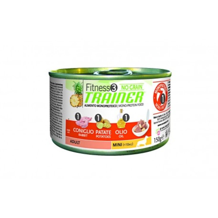 Trainer Fitness 3 Adult Mini Mangime Umido Con Coniglio Patate E Olio 150g