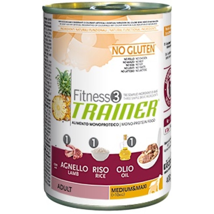 Trainer Fitness 3 Adult Medium&Maxi Gusto Agnello Riso E Olio 400g
