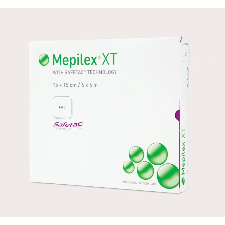 M&ouml;lnlycke&reg; Mepilex&reg; XT Medicazione In Schiuma Con Safetac&reg; Misura 10x10cm
