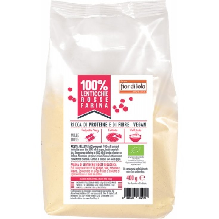 Fior Di Loto Farina Di Lenticchie Rosse Biologico 400g