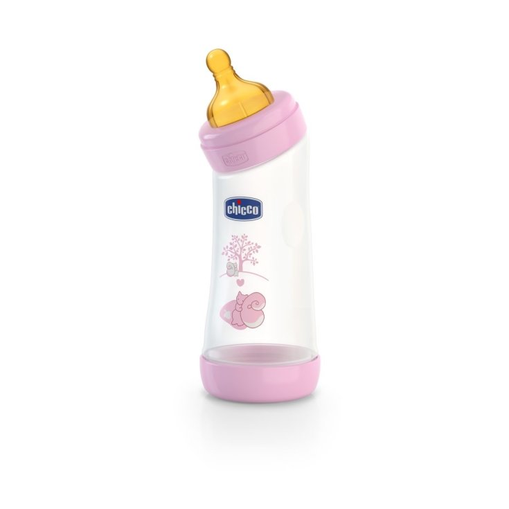 Chicco Biberon Benessere Angolato Polipropilene E Caucci&ugrave; Girl  250ml  +0Mesi