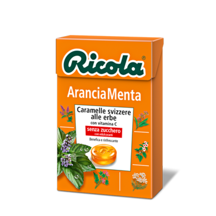 Ricola Arancia Menta Caramelle Balsaiche Senza Zucchero 50g
