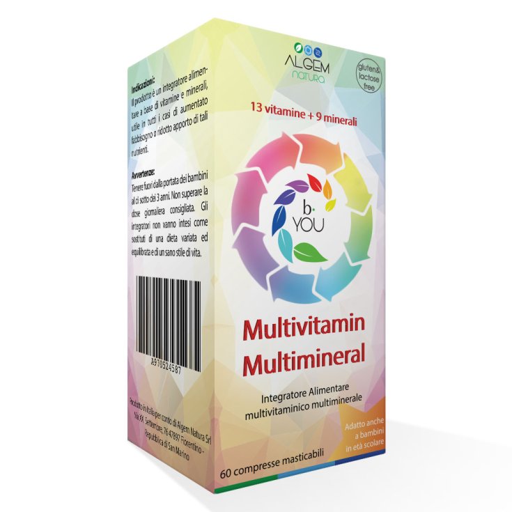 Algem B-You Multivitamin Multimineral Integratore Alimentare 60 Compresse