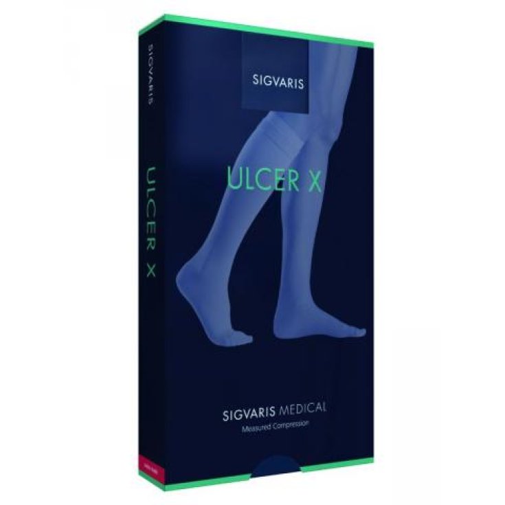 Sigvaris Ulcer X 503 AD Gambaletto Taglia L Corto Plus Punta Aperta Colore Beige