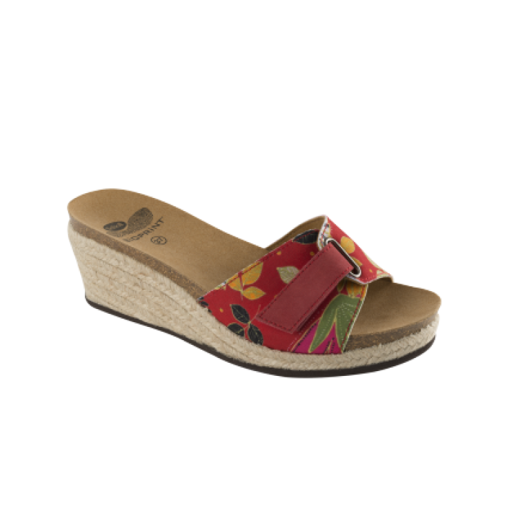 Scholl Maltesina Tessuto Scamosciato Colore Rosso/Fiori Misura 41