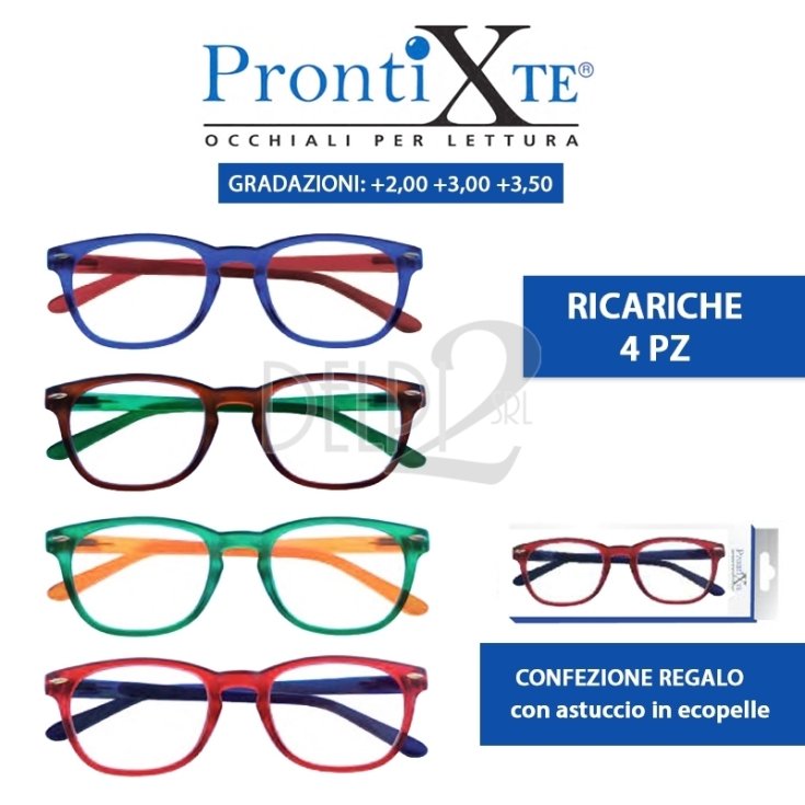 Prontixte Occhiali Ricariche Twins +1 4 Pezzi