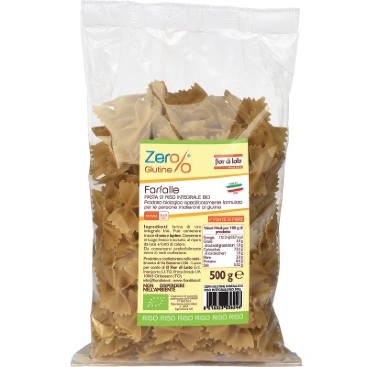 Farfalle di Riso Integrale Bio Zer% Glutine 500g