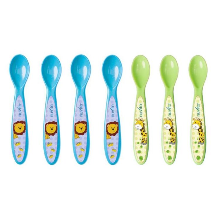 Nuvita Set 7 Cucchiai Colore Blu E Verde