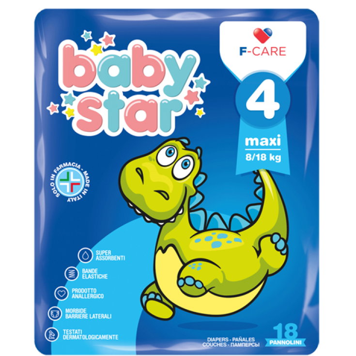 Baby Star Pannolini 4 Maxi 8-18kg 18 Pezzi