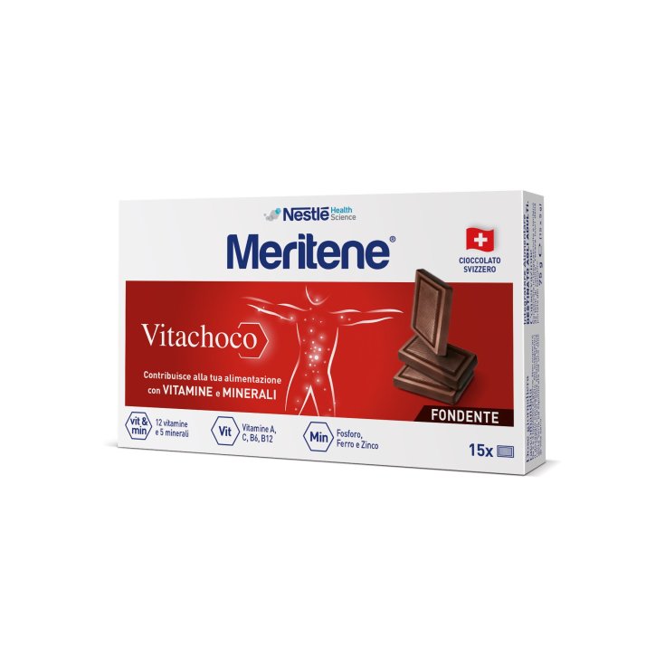 Nestl&eacute; Health Science Meritene Vitachoco Fondente Integratore Di Vitamine E Minerali In Cioccolato Svizzero 15 x5g