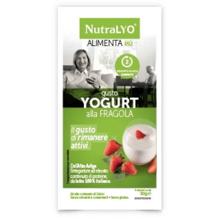 NutraLYO&reg; Alimenta Pi&ugrave; Yogurt Proteico Alla Fragola Integratore Alimentare 30g