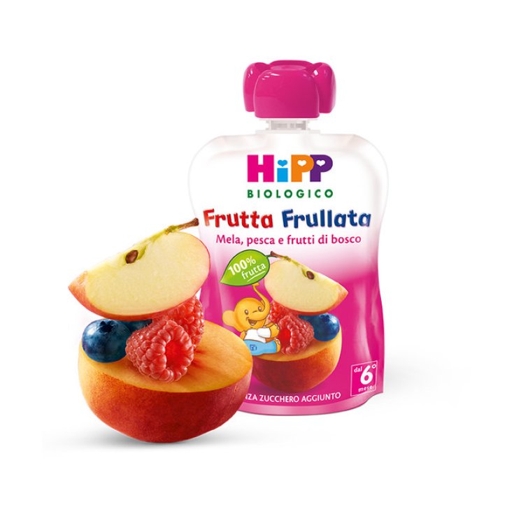 Hipp Frutta Frullata Mela Pesca E Frutti Di Bosco Biologico 90g