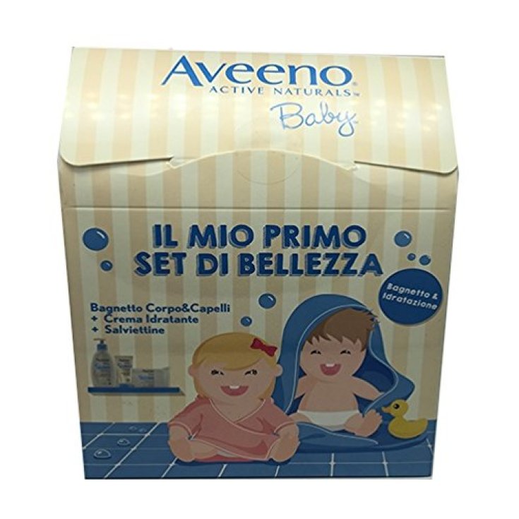 Aveeno Il Mio Primo Set Di Bellezza Bagnetto + Crema Idratante + Salviettine