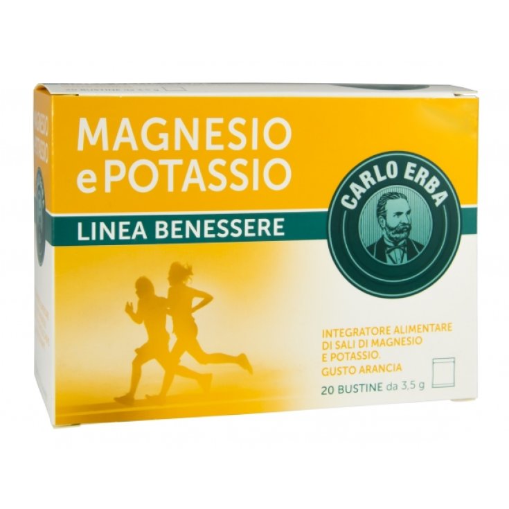 Carlo Erba Magnesio e Potassio Gusto Arancia Integratore Alimentare 20 Bustine Carlo Erba Magnesio e Potassio Gusto Arancia Integratore Alimentare 20 Bustine