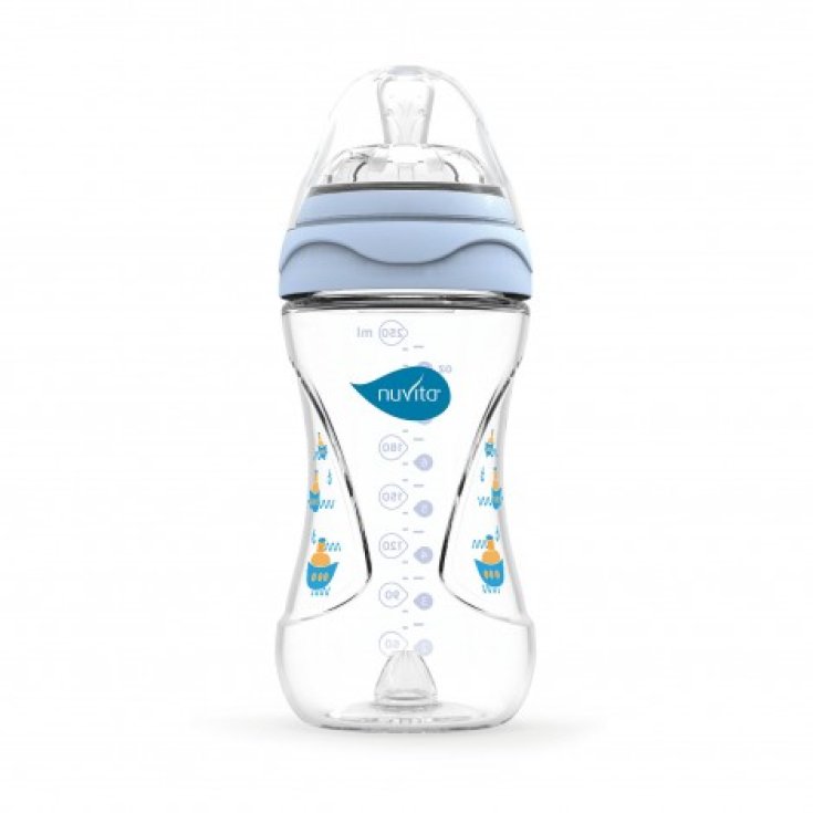 Nuvita Mimic Biberon 250ml Blu