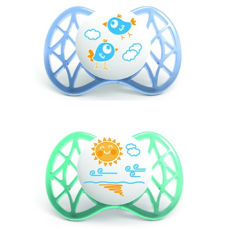 Nuvita Air55 Succhietto Colore Blu E Tiffany 0M+ 2 Pezzi