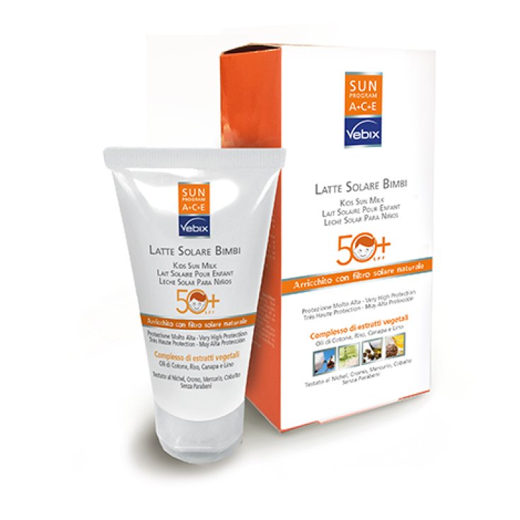 Vebix Sun Program Latte Solare Bambini Spf50+ 200ml