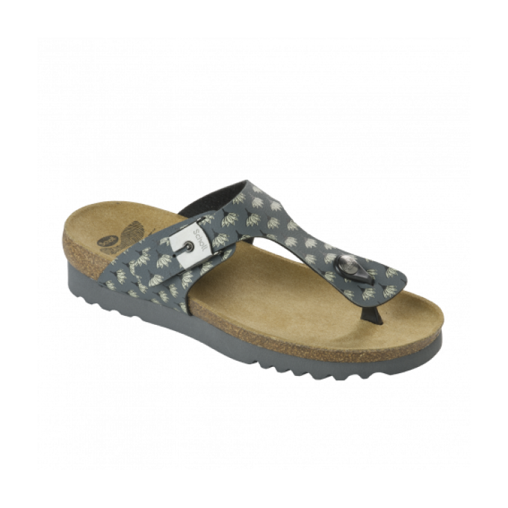 Scholl Boa Vista Up Infradito Donna Plantare Bioprint Colore Grigio Stampato Misura 40