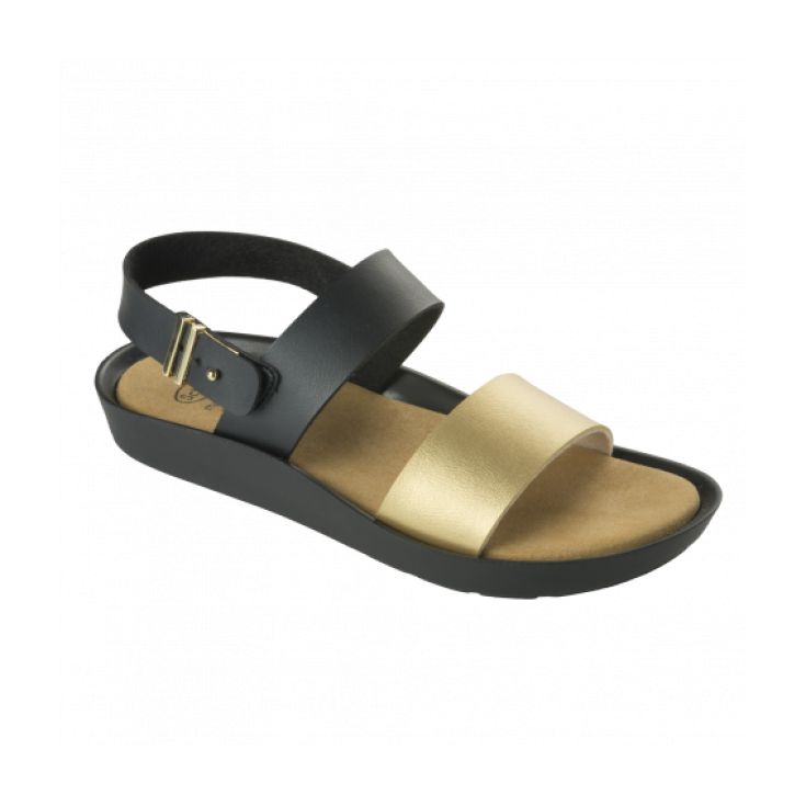 Scholl Mamore Sandalo Donna Plantare Memory Cushion Colore Nero/Oro Misura 36