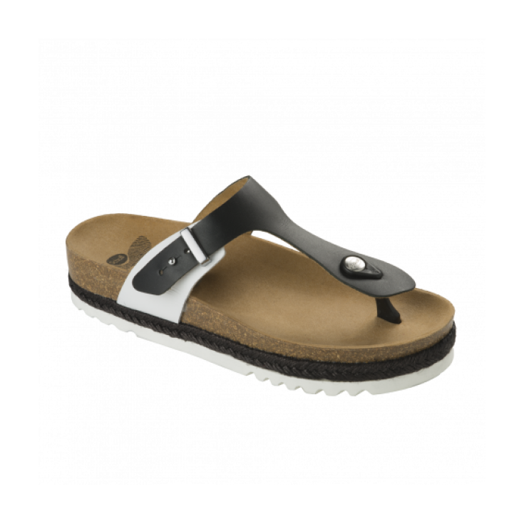 Scholl Idylla Infradito Donna Plantare Bioprint Colore Bianco/Neri Misura 37