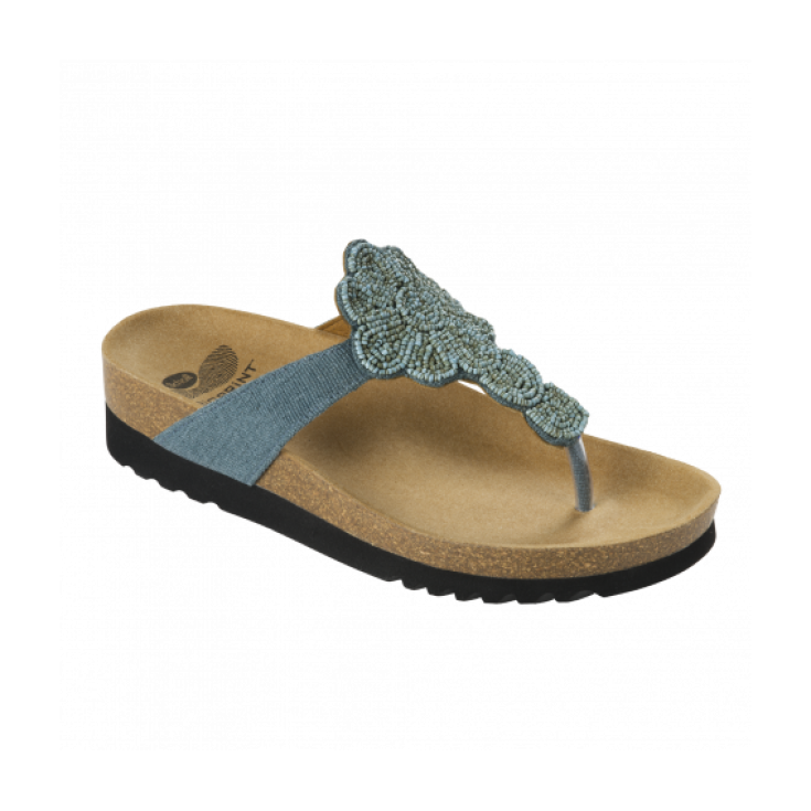 Scholl Afra Infradito Donna Plantare Bioprint Colore Denim Misura 37