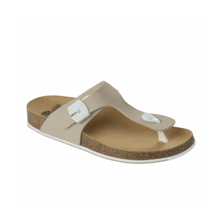 Scholl Spikey SS5 Infradito Donna Plantare Bioprint Colore Beige/Bianco Misura 36